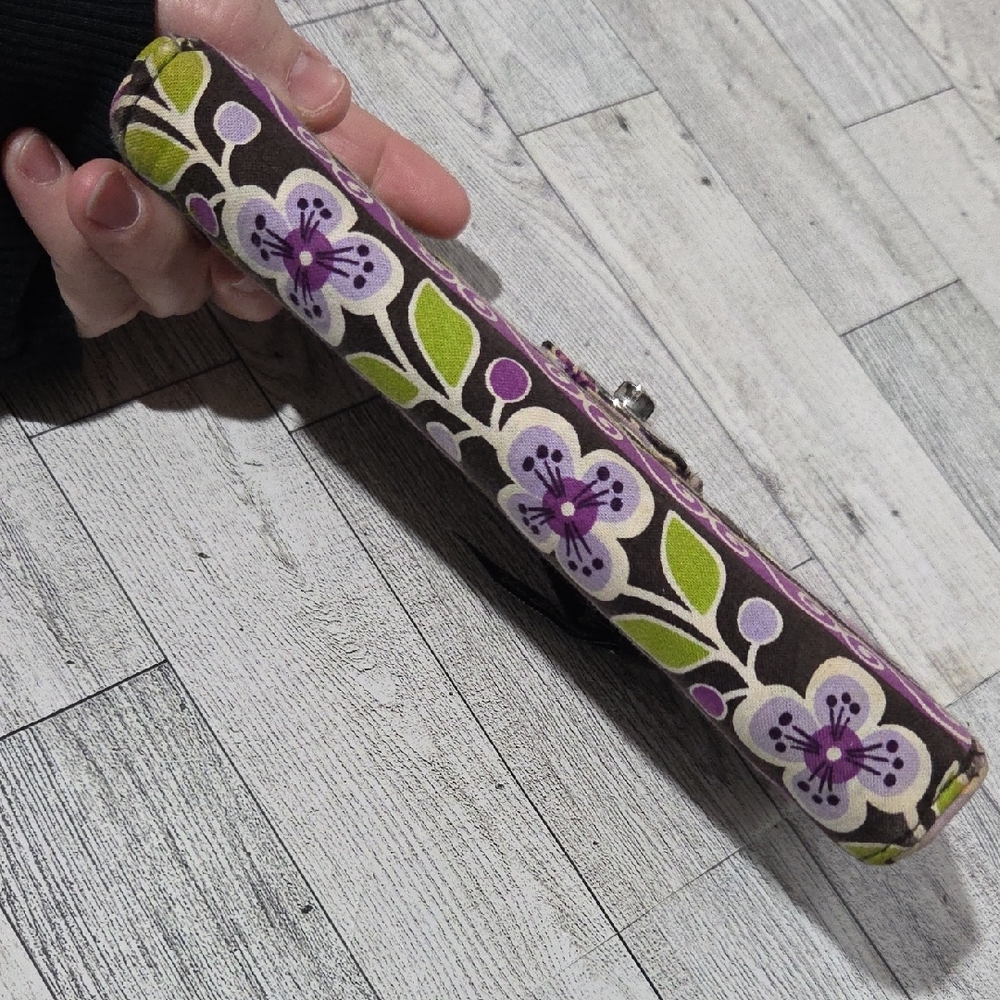 Vera Bradley Plum Petals Turnlock Wallet - Picture 7 of 16